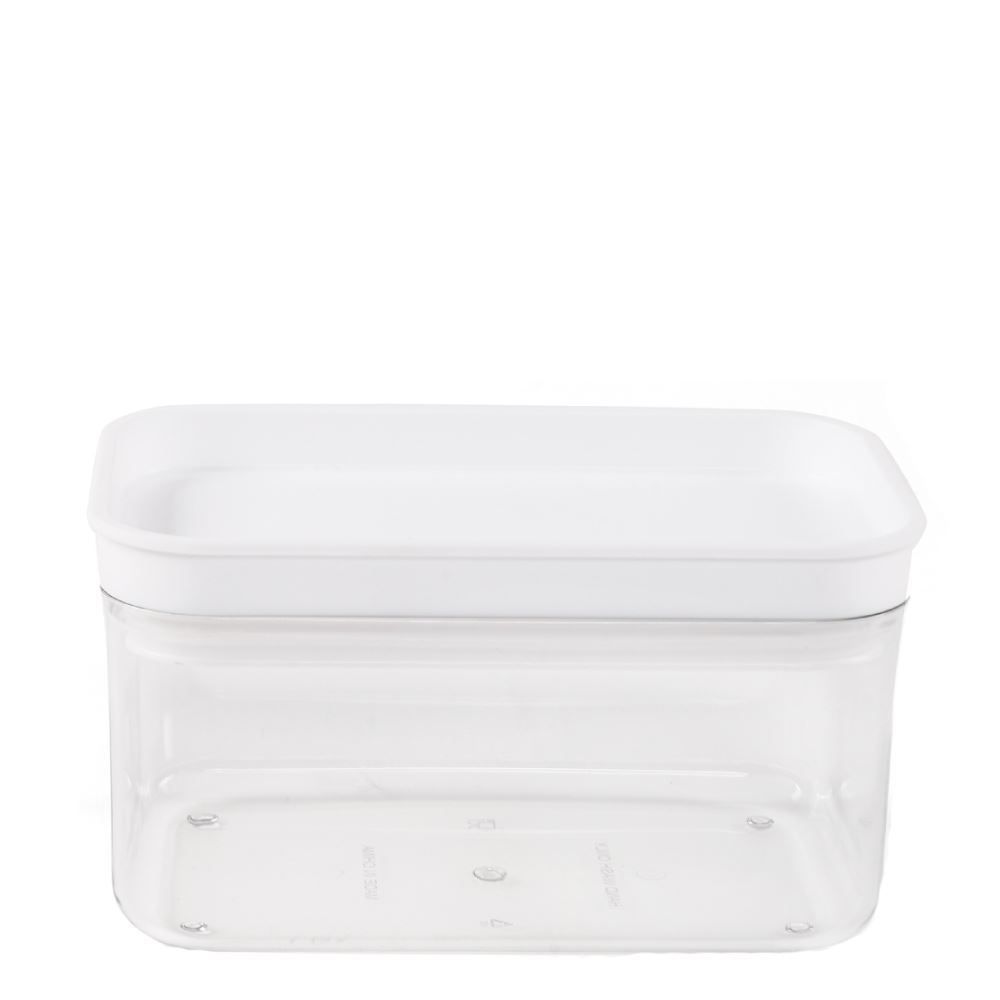 Pote Retangular Hermético Havan Casa 860Ml - Transparente e Branco