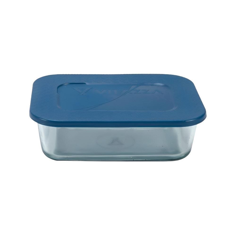 Pote De Vidro Retangular Com Tampa 1 Litro Vitazza - sortido