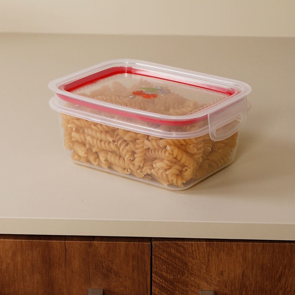 Pote com Trava Cereja Plasútil 910Ml