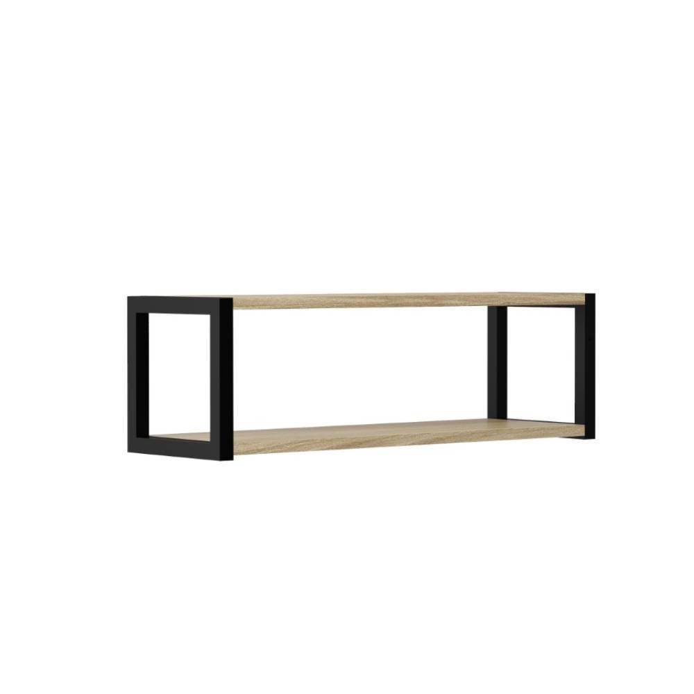 Prateleira 2 Niveis 64X20x20cm Nogueira Berlim Prat-K - Madeira