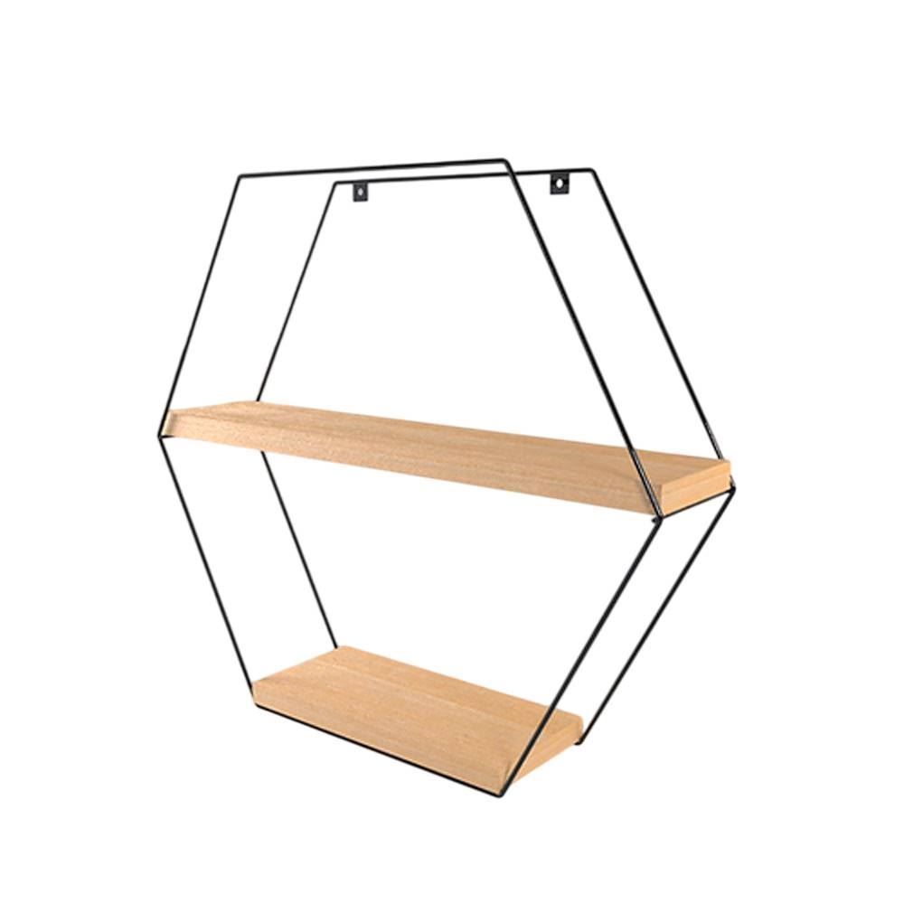 Prateleira Hexagonal Estilo 45X40 Cm Dicarlo - Pinus