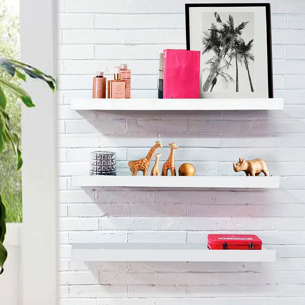 Prateleira Reta Com Aba 40Mm Mdp - Branco