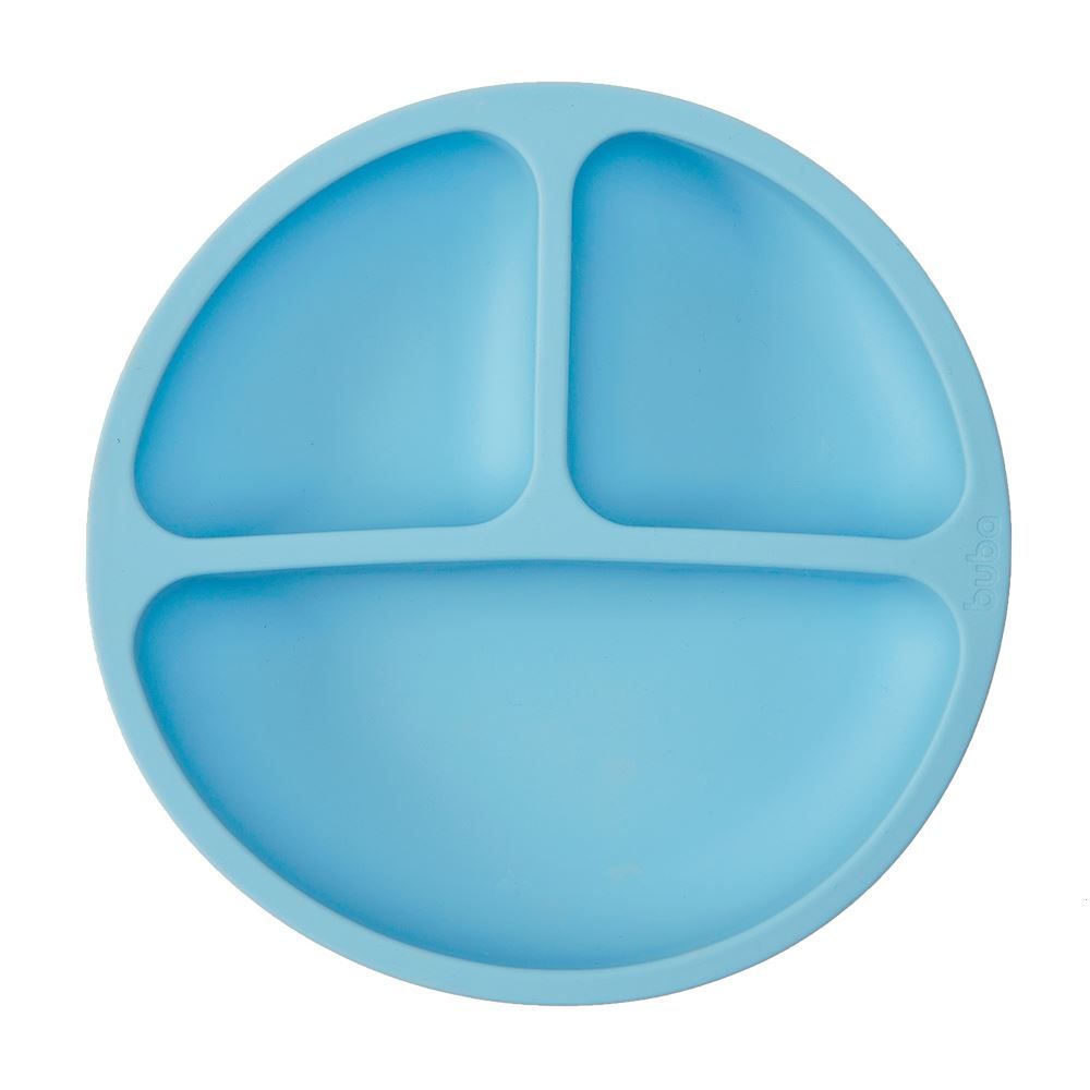 Pratinho De Silicone Com Ventosa Buba - Azul Claro