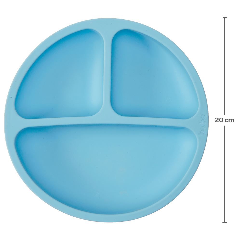 Pratinho De Silicone Com Ventosa Buba - Azul Claro