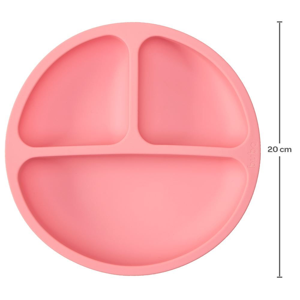 Pratinho De Silicone Com Ventosa Buba - Rosa Claro