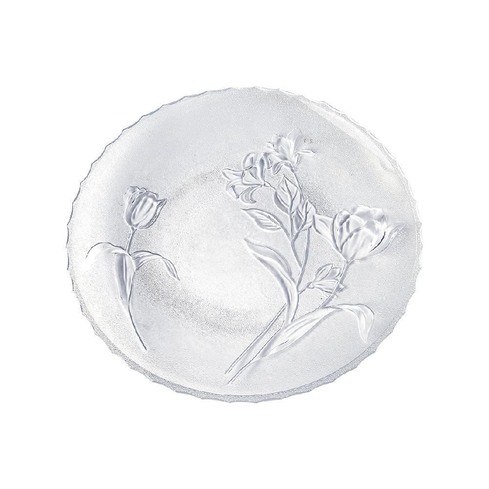 Prato De Bolo Bella Fiore Havan Casa 30 Cm - Transparente