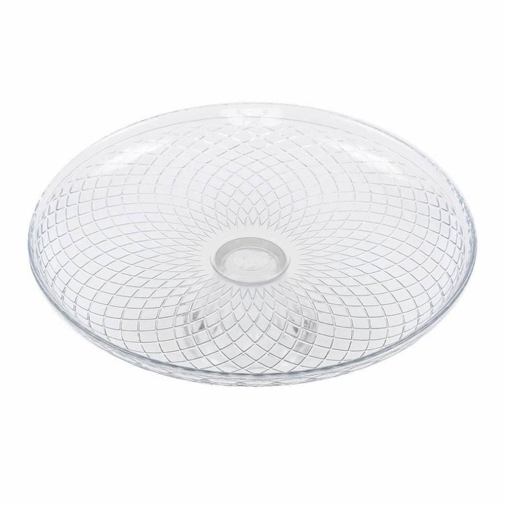 Prato De Bolo Com Pé E Tampa 22X30cm Ruvolo - Vidro