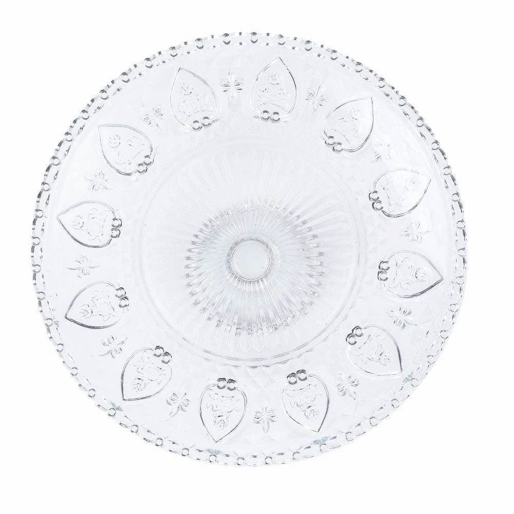 Prato De Bolo Com Pé Havan Casa 30Cm - Vidro Transparente 