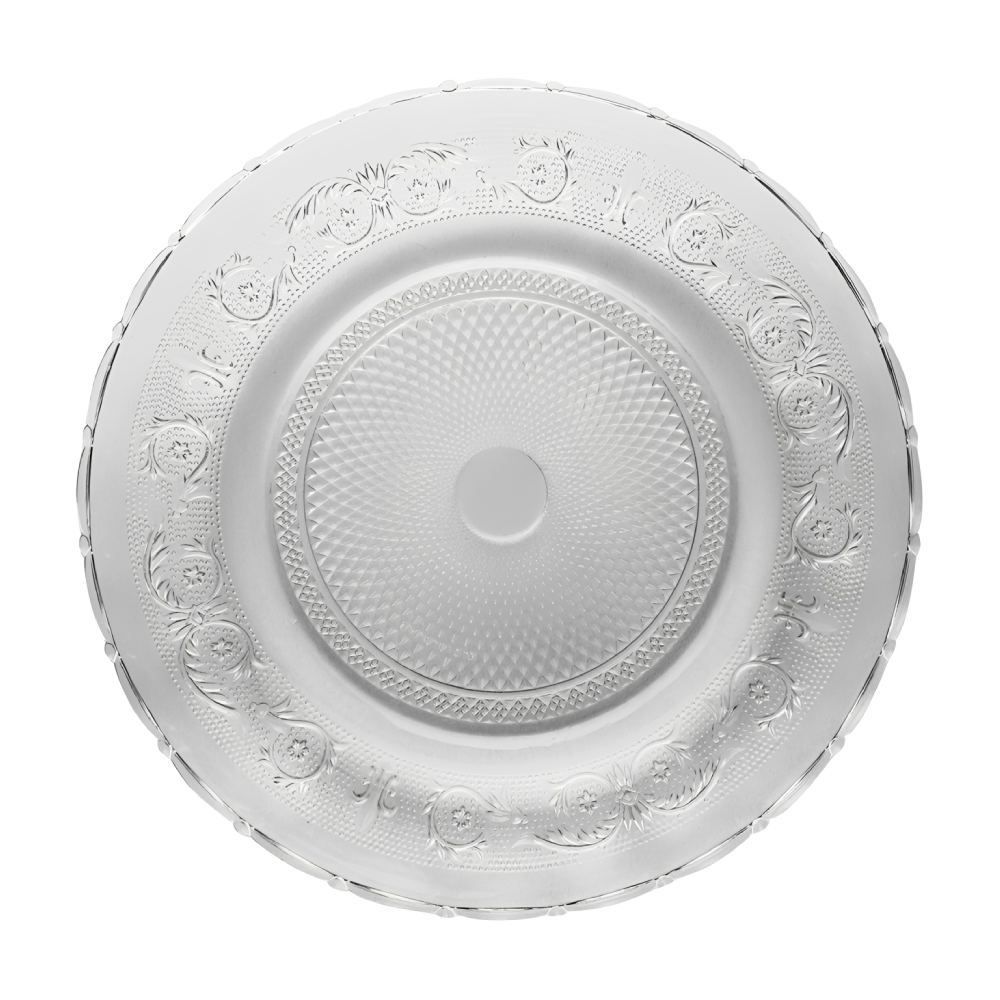 Prato de Bolo em Vidro Clear Daisy 33Cm em Casa Tem Glass - Inga