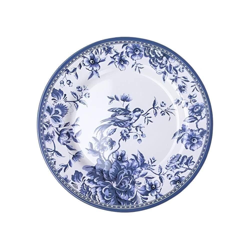 Prato De Sobremesa Alleanza Chinese Garden - Flat Branco e Azul