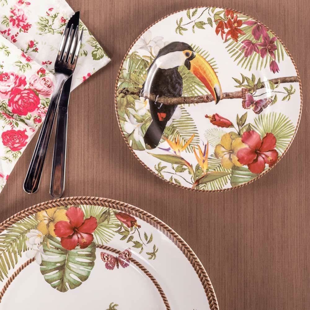 Prato De Sobremesa Alleanza De Cerâmica - Tropico