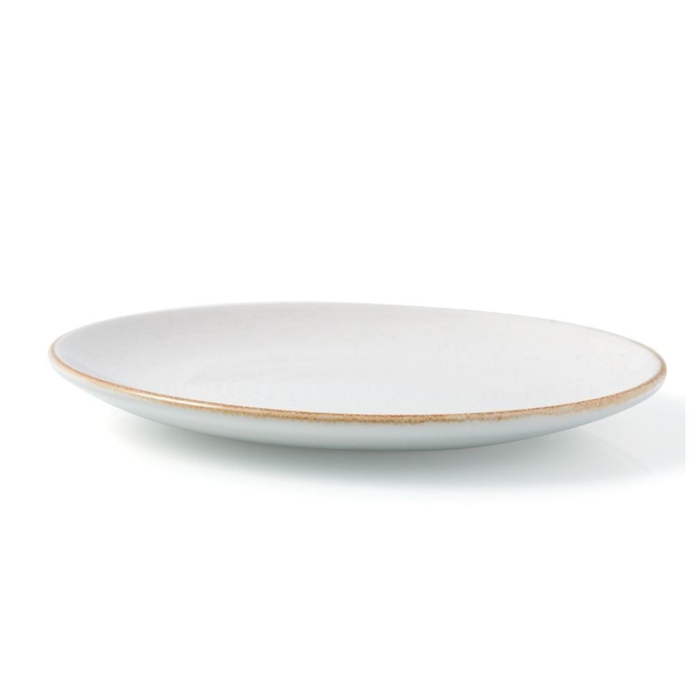 Prato De Sobremesa Cerâmica Naturalle Havan Casa 21Cm - Bege Brilhoso