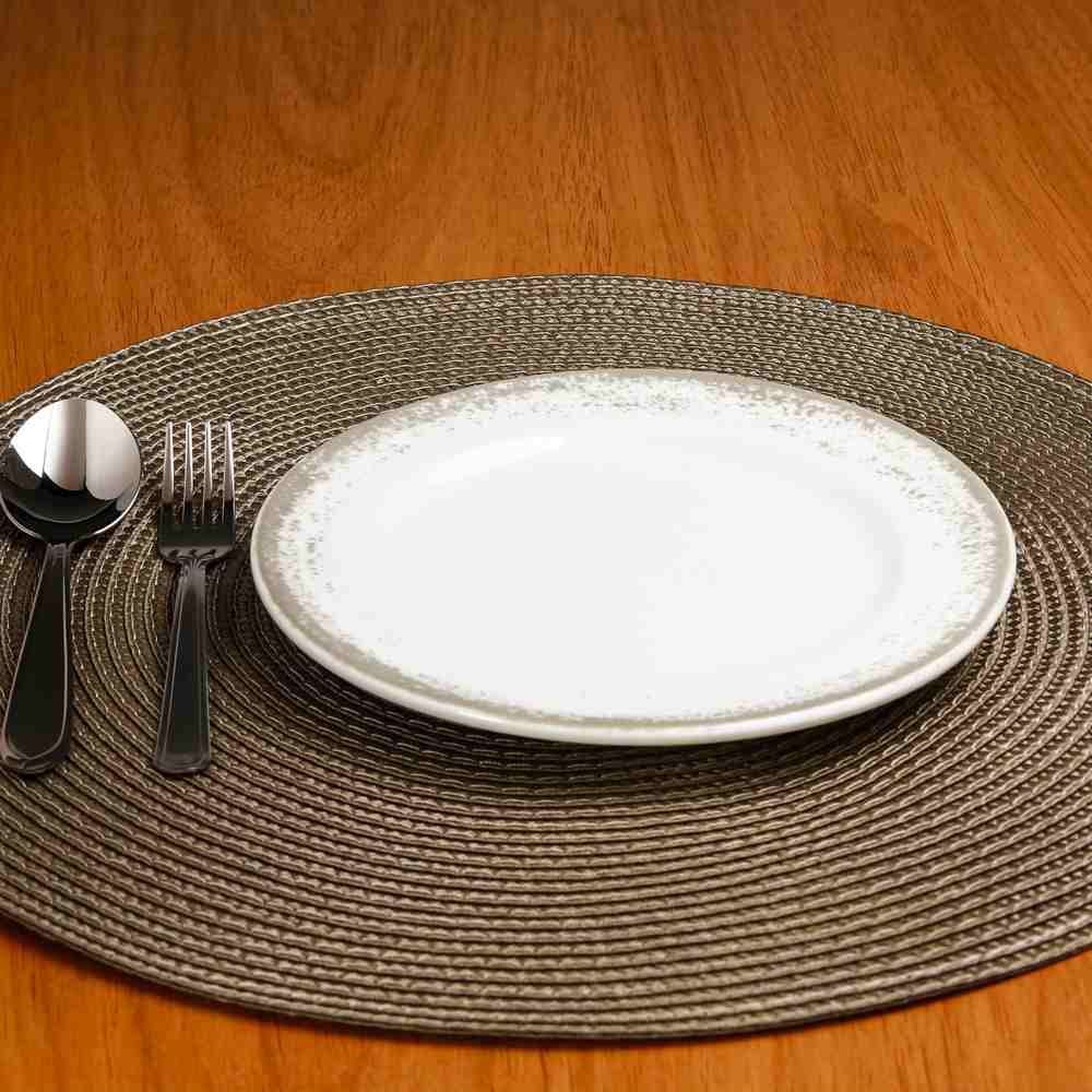 Prato De Sobremesa De Porcelana Névoa Cinza Schmidt - 19 cm