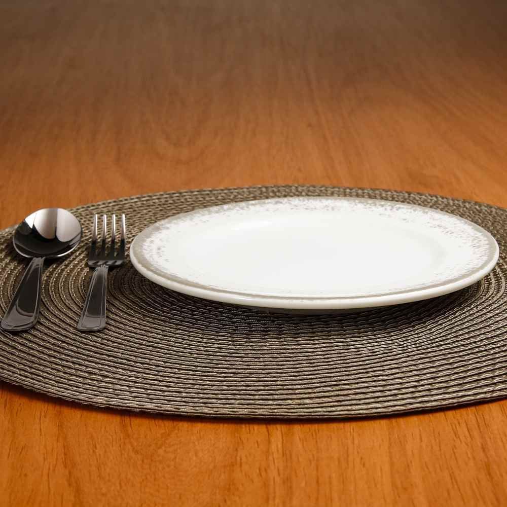 Prato De Sobremesa De Porcelana Névoa Cinza Schmidt - 19 cm