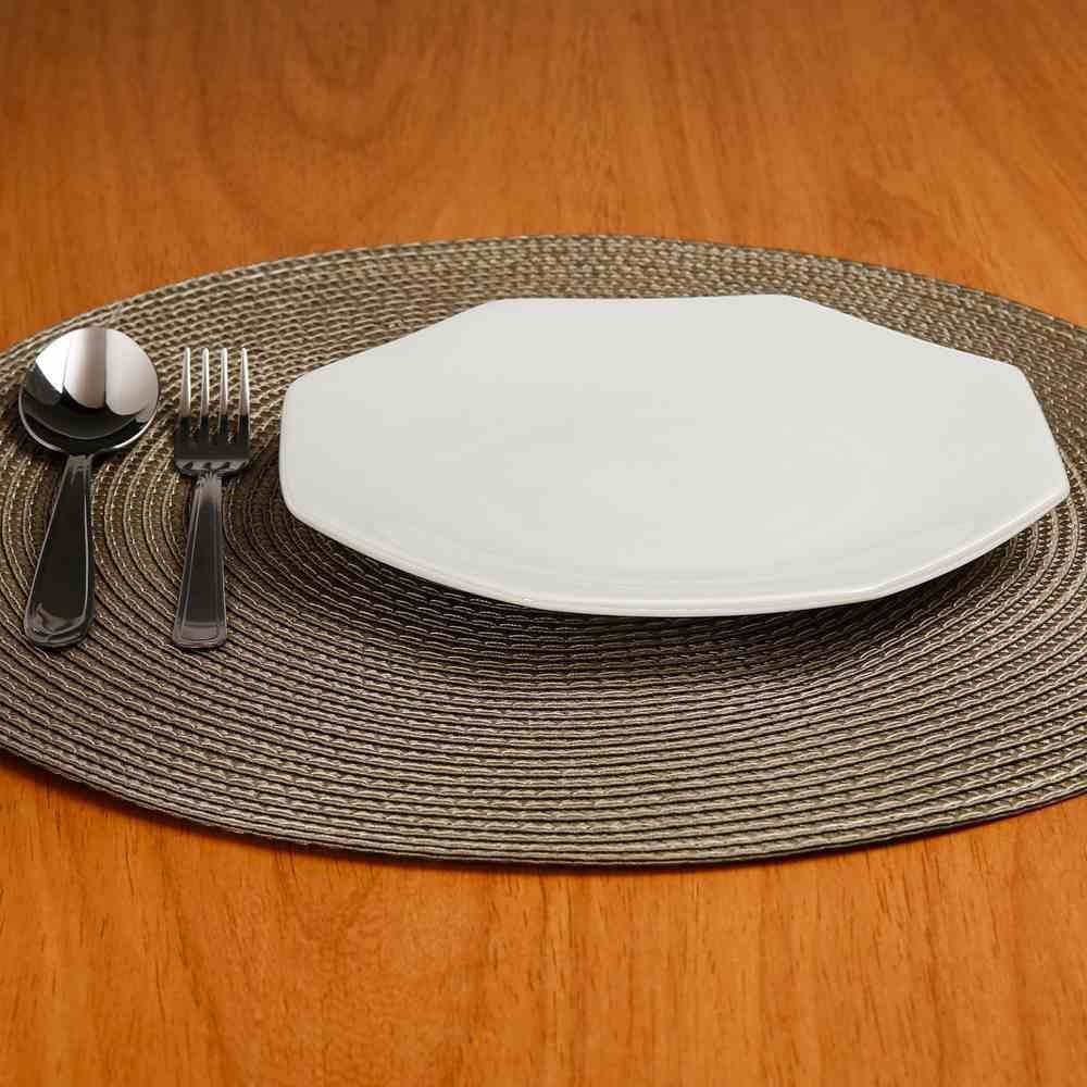 Prato De Sobremesa De Porcelana Orion Schmidt 21 Cm - Branco