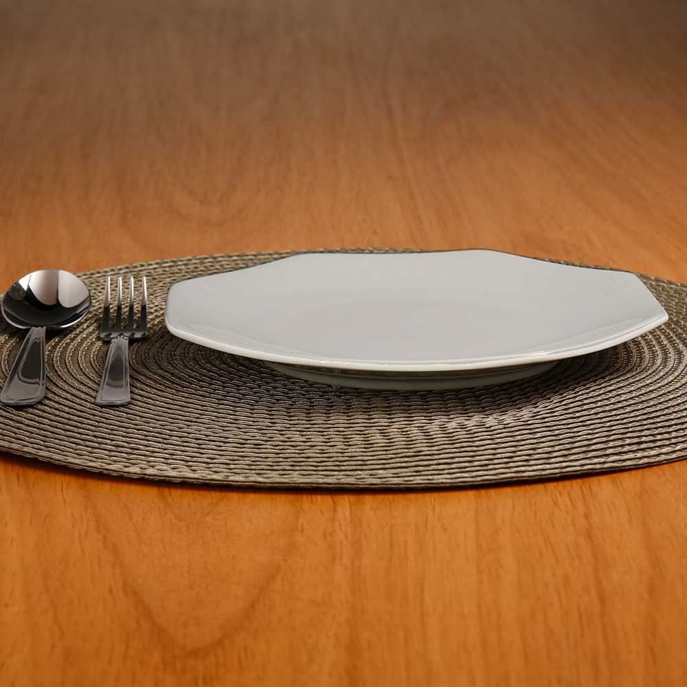 Prato De Sobremesa De Porcelana Orion Schmidt 21 Cm - Branco