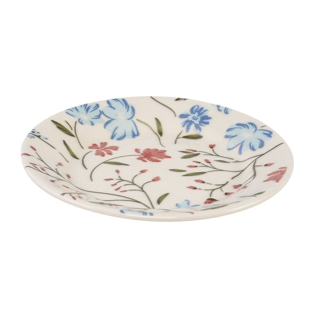 Prato De Sobremesa Mary Biona By Havan Casa 18Cm - Cerâmica Floral 