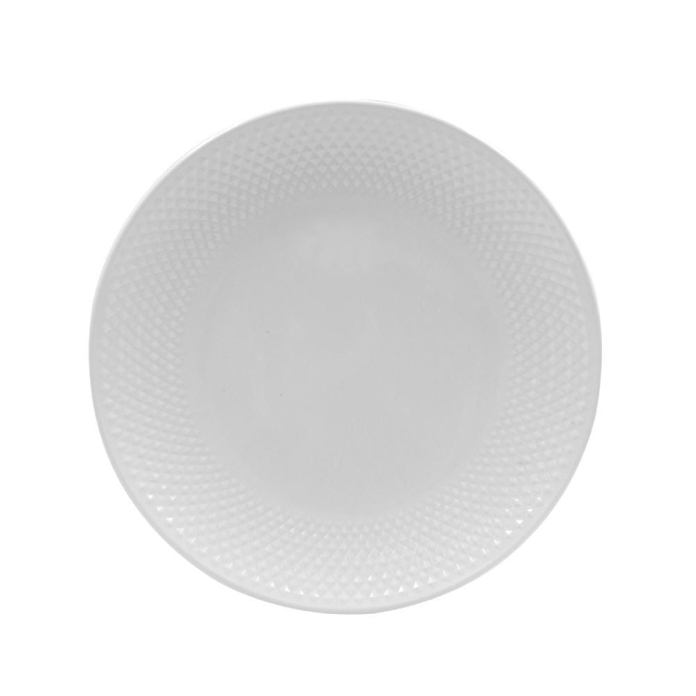 Prato de Sobremesa Melamina Diamond Havan Casa 20Cm - Branco