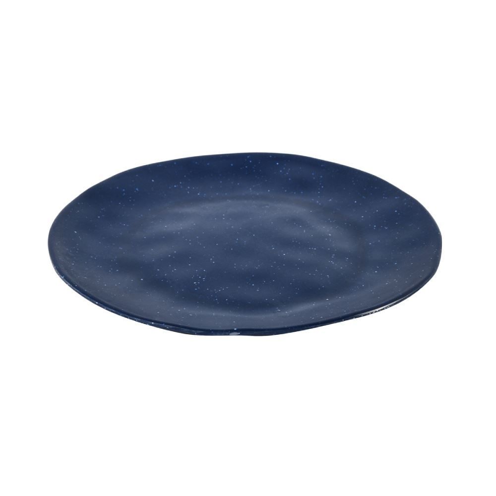 Prato De Sobremesa Melamina Organic Havan Casa 23 Cm - Azul e Branco