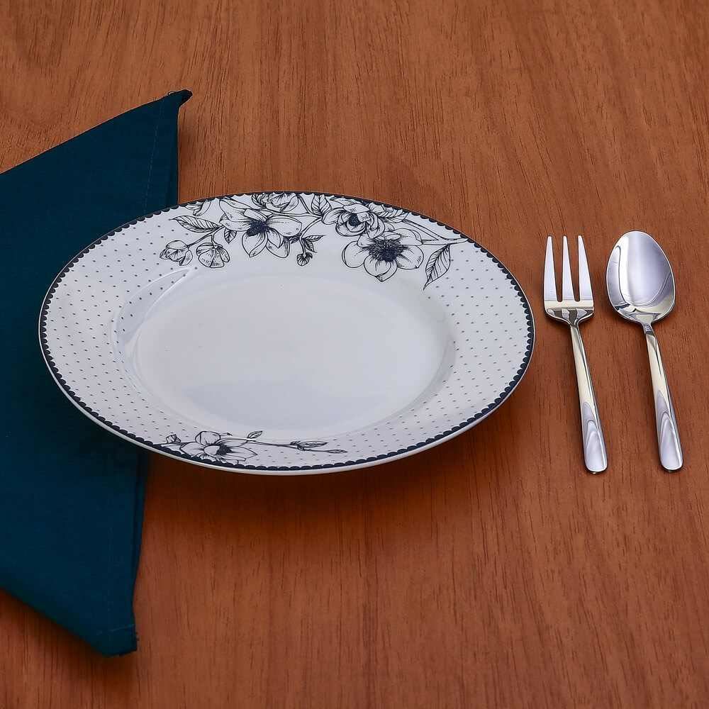 Prato De Sobremesa Porcelana Jasmine Havan Casa 20Cm - Estampado