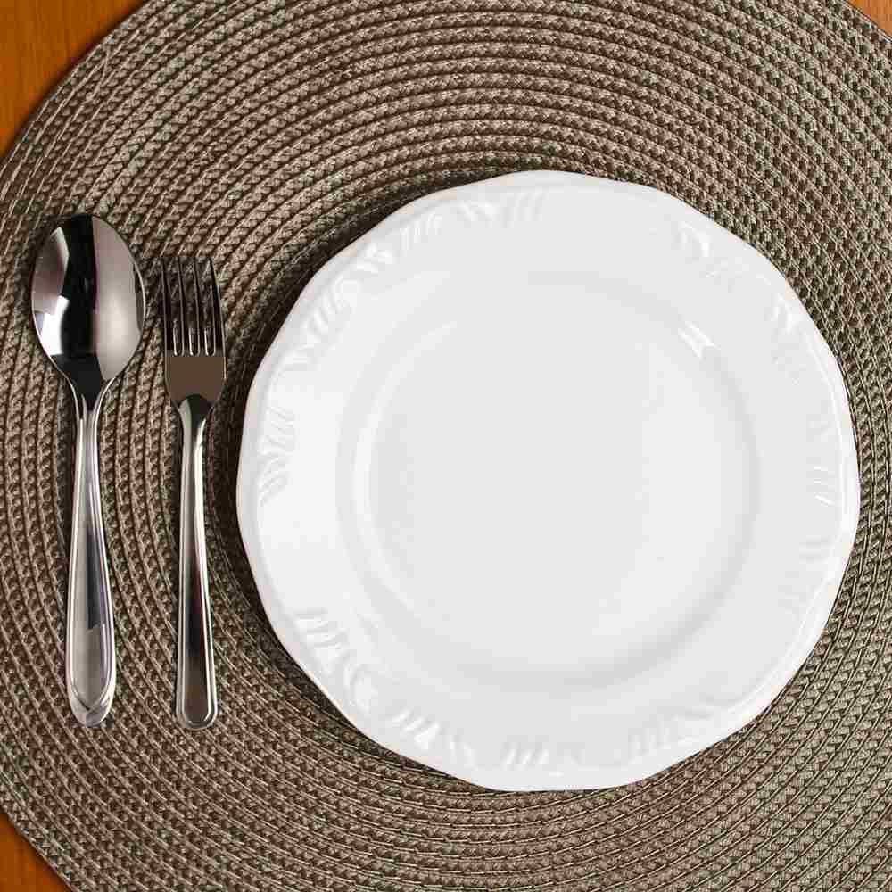 Prato De Sobremesa De Porcelana Pomerode Schmidt 19 Cm - Branco