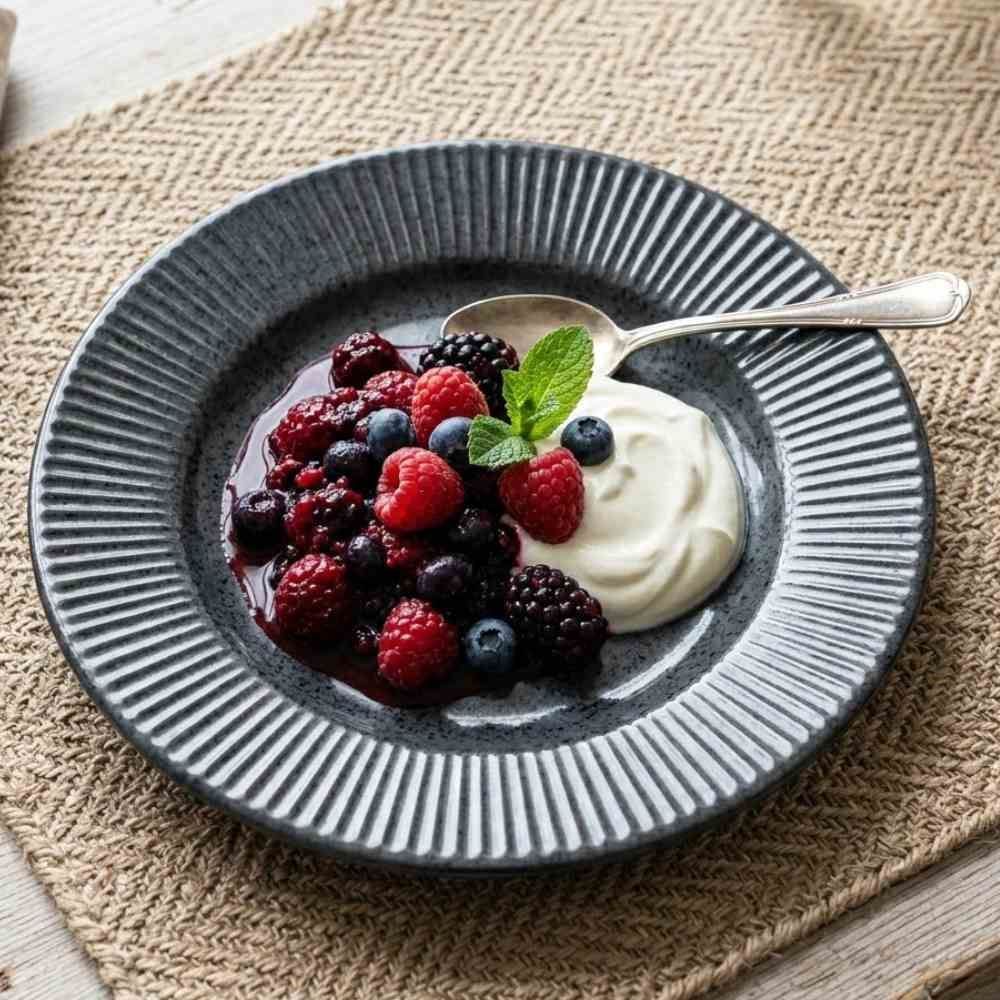 Prato de Sobremesa Porto Fino Havan Casa 20,5Cm - Preto 