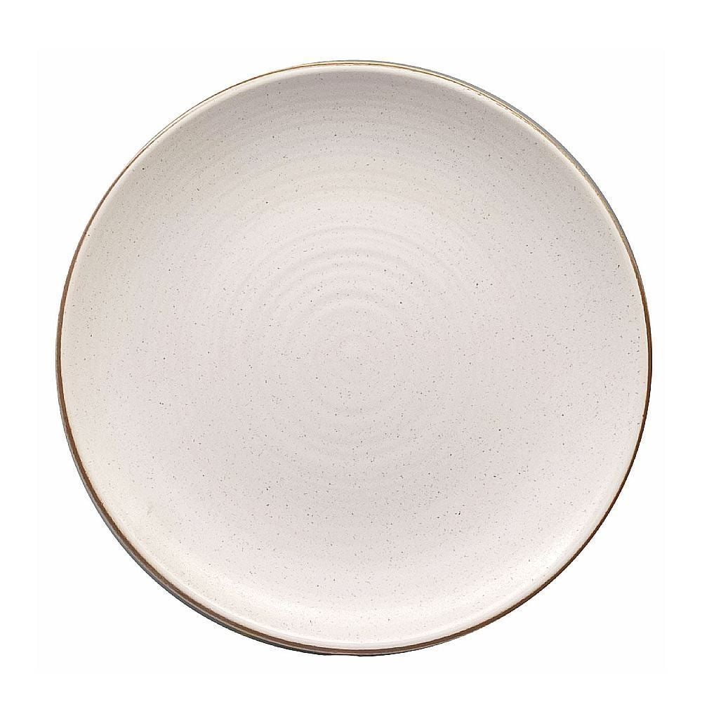 Prato de Sobremesa Wave Naturalle 21Cm Havan Casa - Bege Fosco