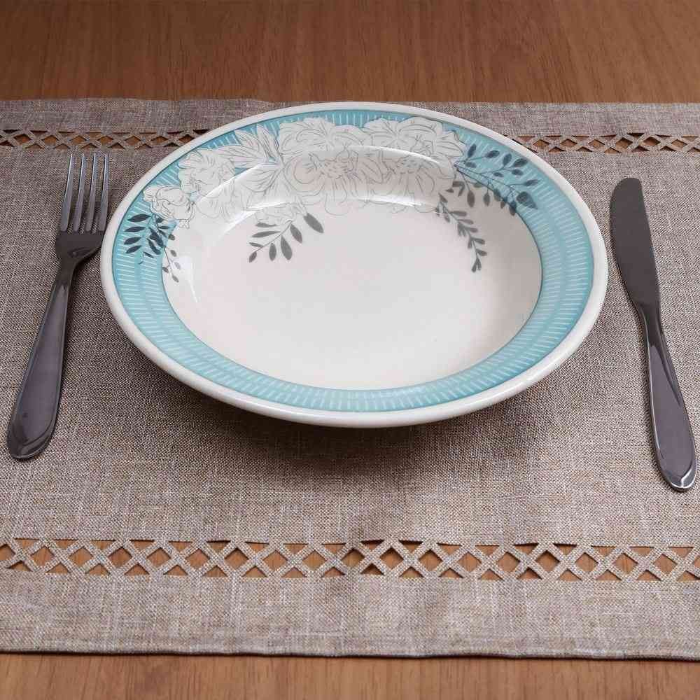 Prato Fundo Donna Isis Biona 21,5Cm - Azul Claro E Branco