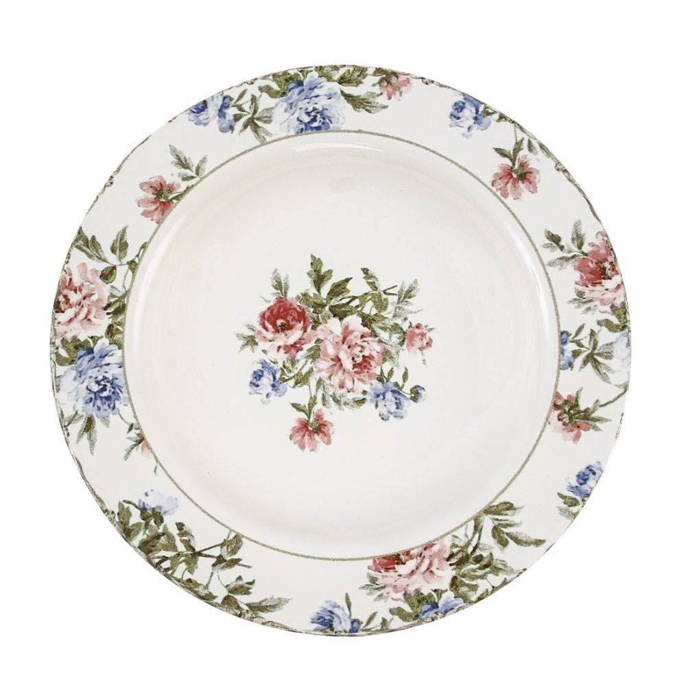 Prato Fundo Cerâmica Romântica 2 Havan Casa by Alleanza - 24,5 cm