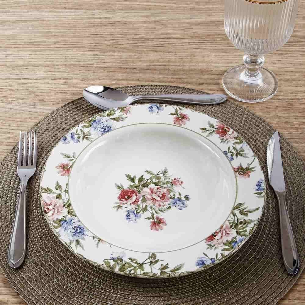 Prato Fundo Cerâmica Romântica 2 Havan Casa by Alleanza - 24,5 cm