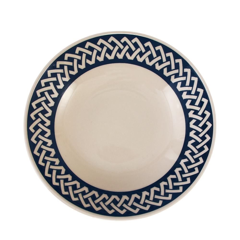 Prato Fundo New Trama Blue Biona By Havan Casa 20,5Cm - Cerâmica