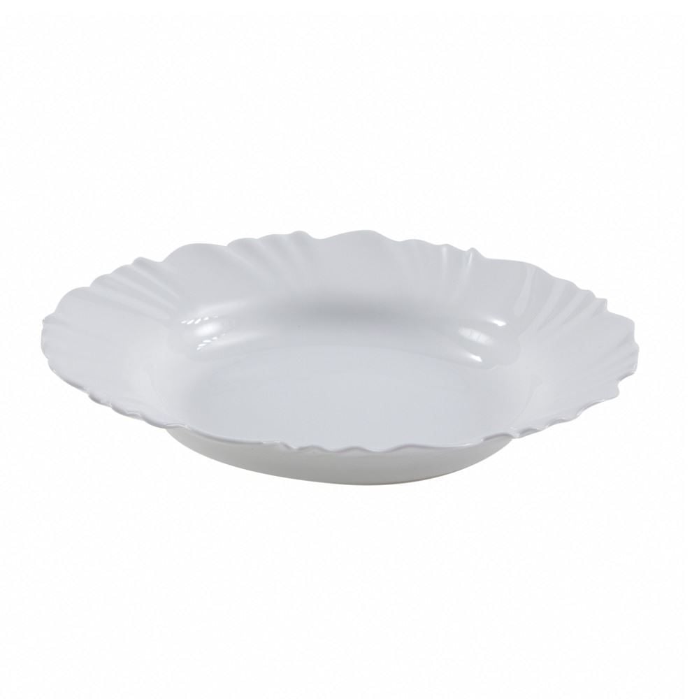 Prato Fundo Opaline Pétala Nadir 23,5Cm - Branco