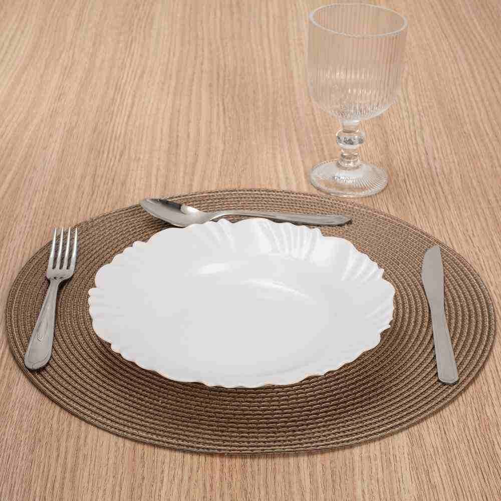 Prato Fundo Opaline Pétala Nadir 23,5Cm - Branco