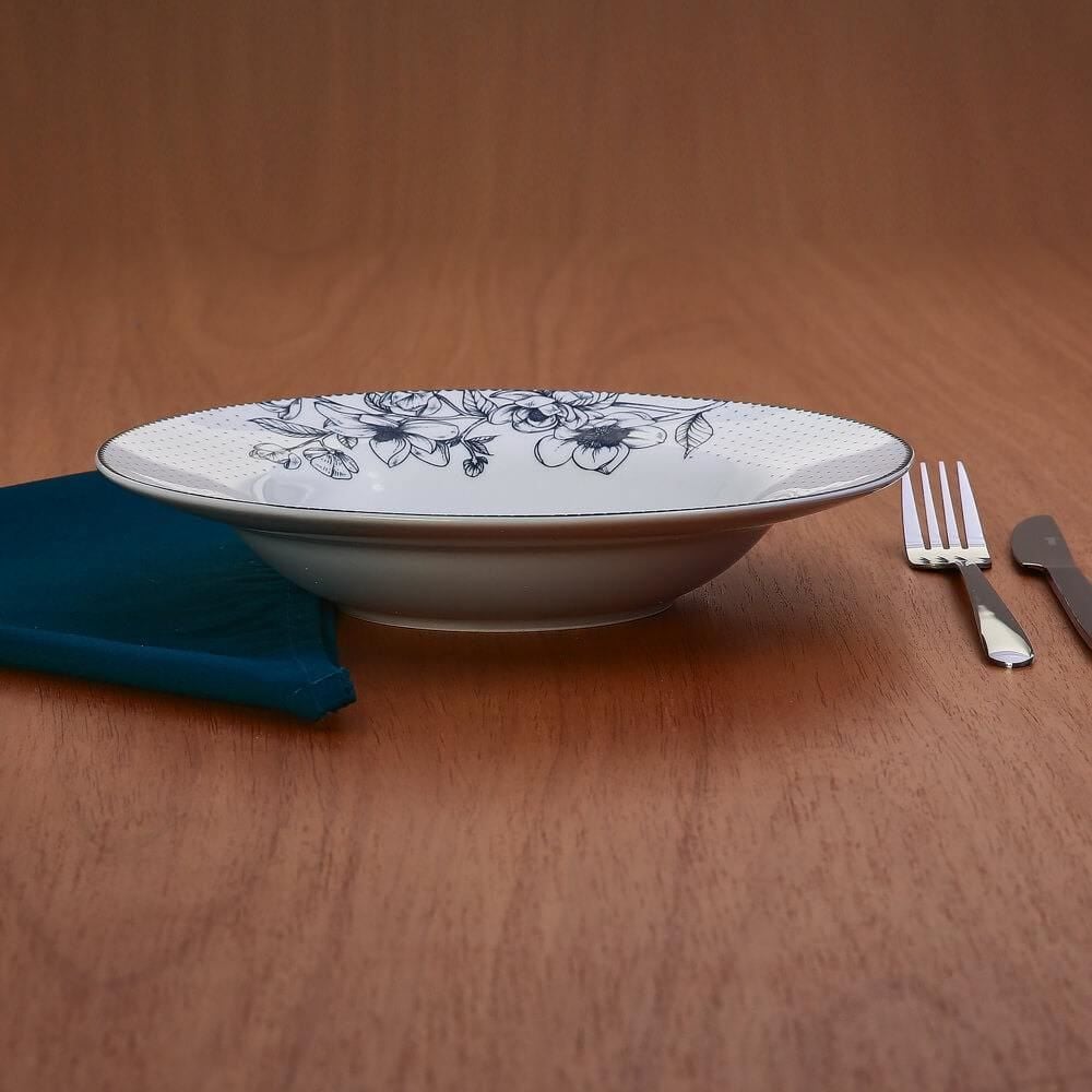 Prato Fundo Porcelana Jasmine Havan Casa 23Cm - Estampado