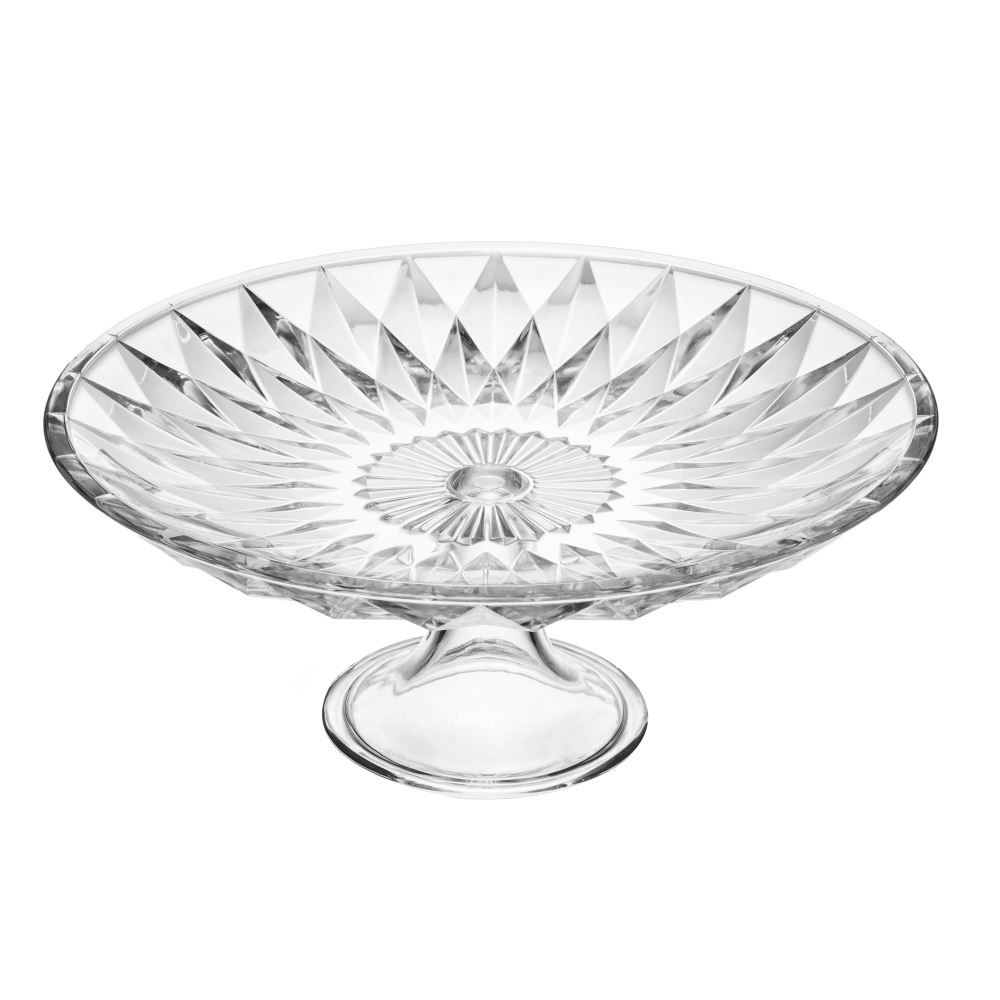 Prato para Bolo com Pé e Tampa Diamond 25Cm - Lyor