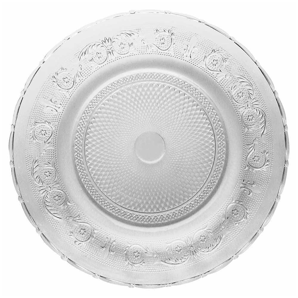 Prato para Bolo em Vidro Clear Daisy Ingá Import - 33cm