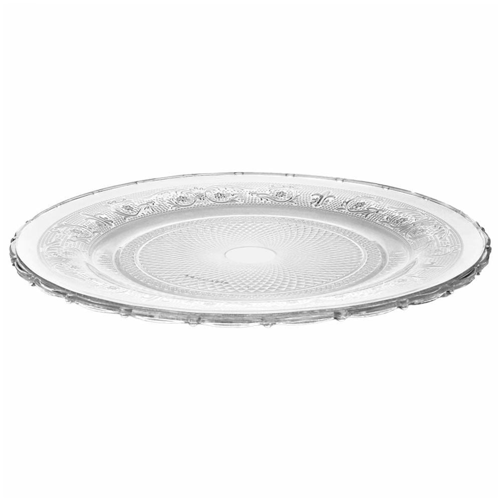 Prato para Bolo em Vidro Clear Daisy Ingá Import - 33cm