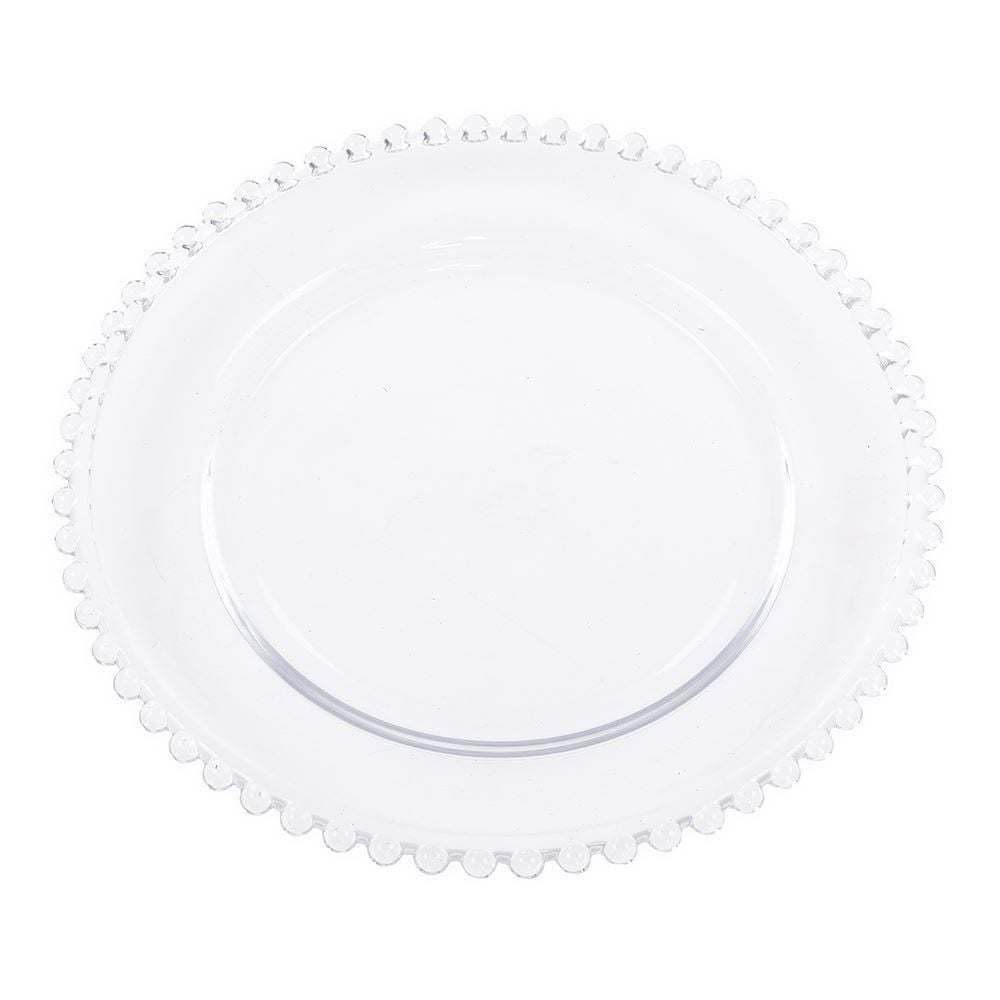 Prato de Sobremesa Pearl Clear Wolff 20Cm - Cristal