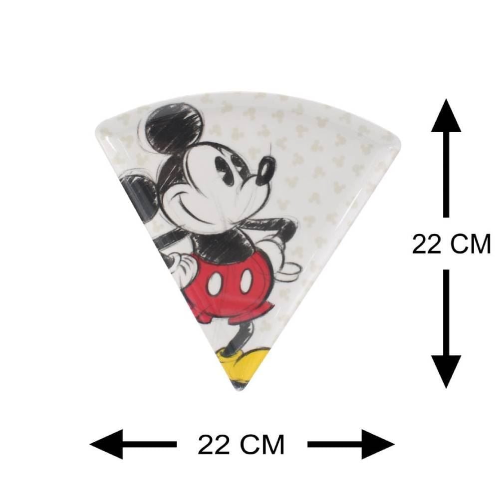 Prato Pizza Melamina Disney 22Cm - Mickey