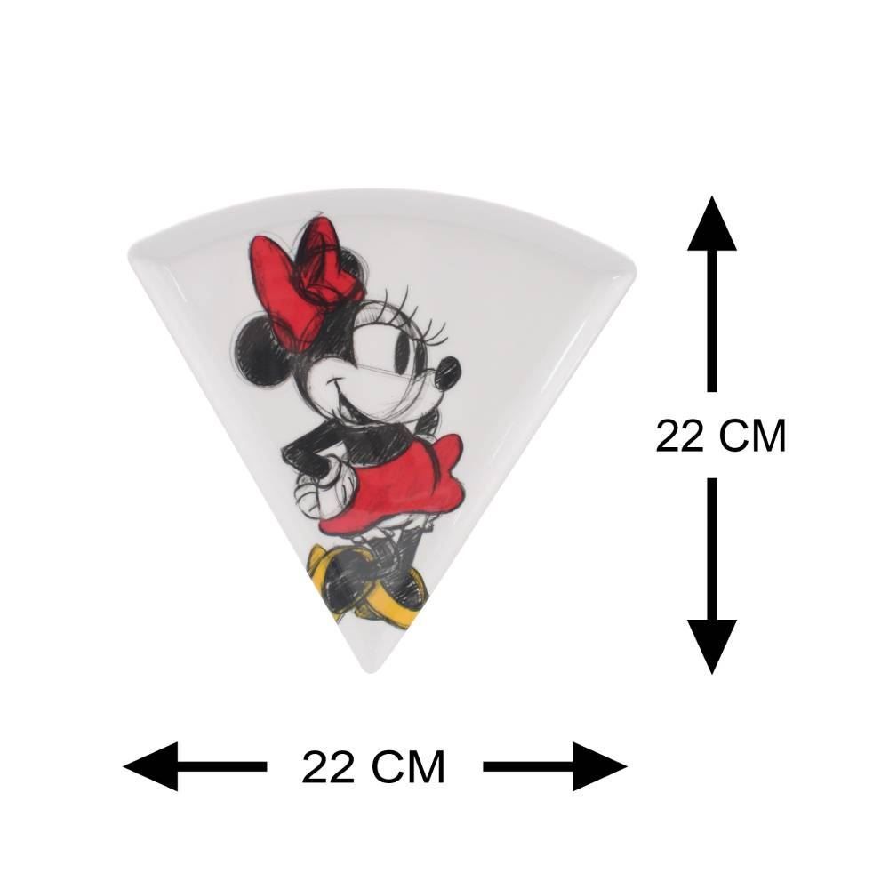 Prato Pizza Melamina Disney 22Cm - Minnie