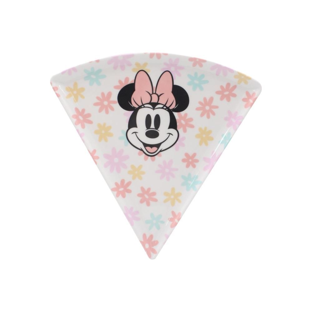 Prato Pizza Melamina Disney 22Cm - Minnie Flor