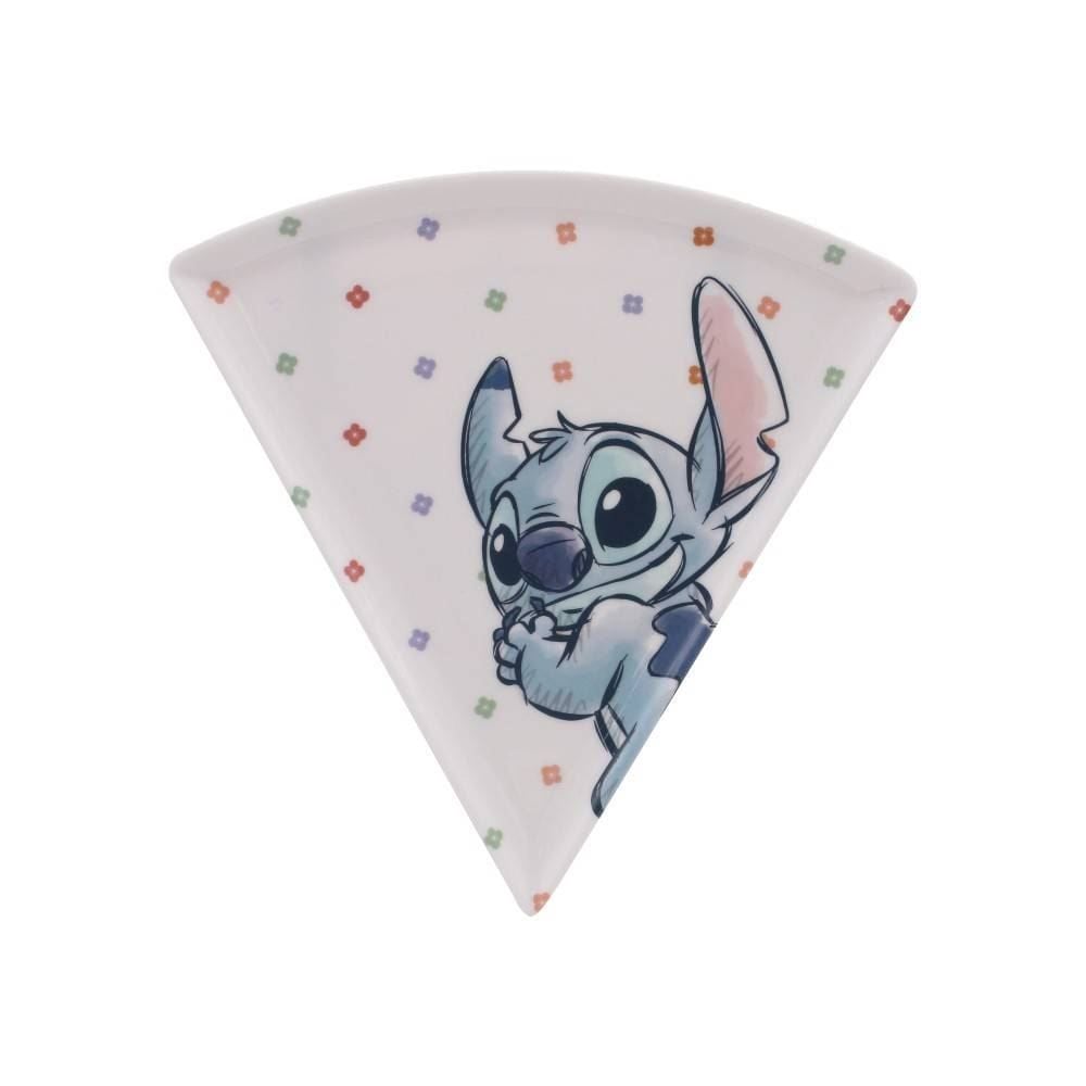 Prato Raso de Pizza Disney Stitch 22Cm - Flores