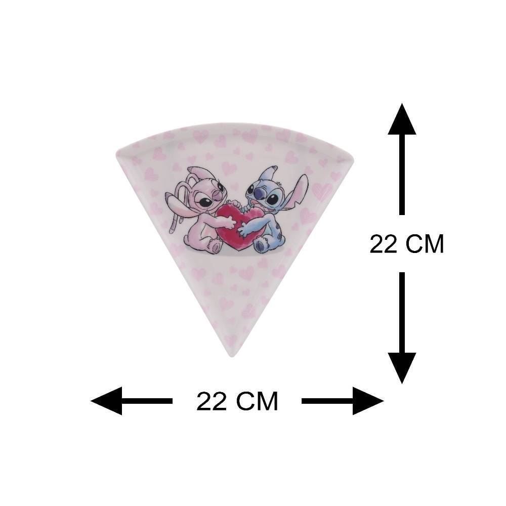 Prato Raso de Pizza Disney Stitch 22Cm - Angel e Stitch