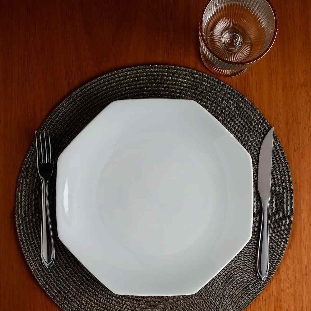 Prato Raso De Porcelana Orion Schmidt 28 Cm - Branco