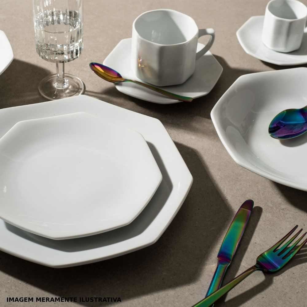 Prato Raso De Porcelana Orion Schmidt 28 Cm - Branco