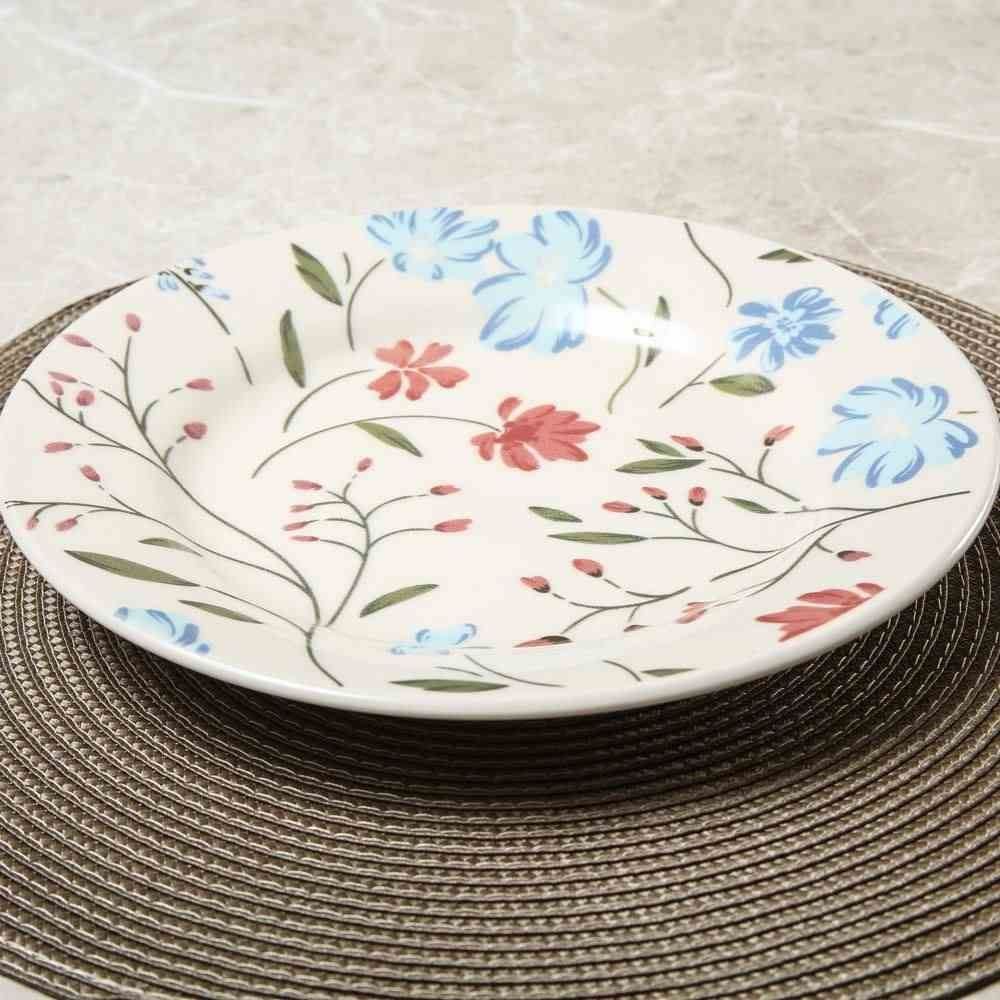 Prato Raso Mary Biona By Havan Casa 26Cm - Cerâmica Floral 
