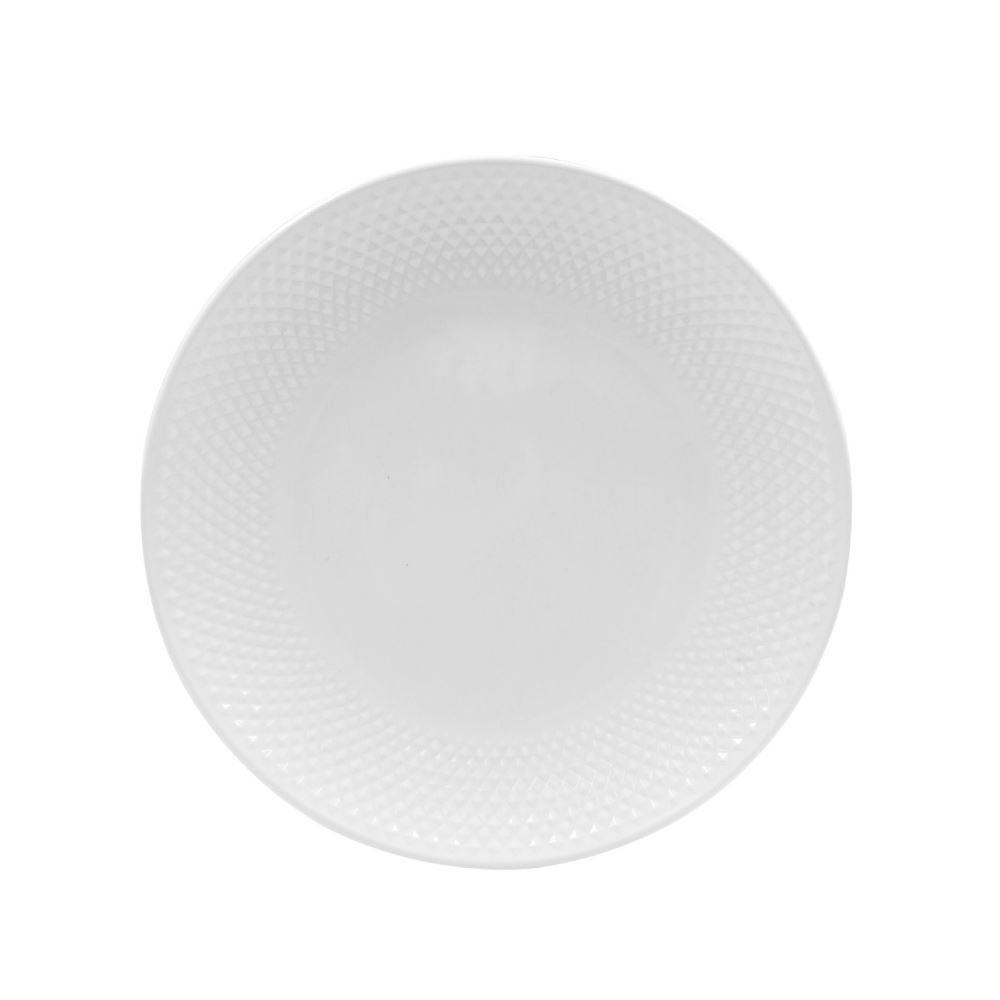 Prato Raso Melamina Diamond Havan Casa 25Cm - Branco