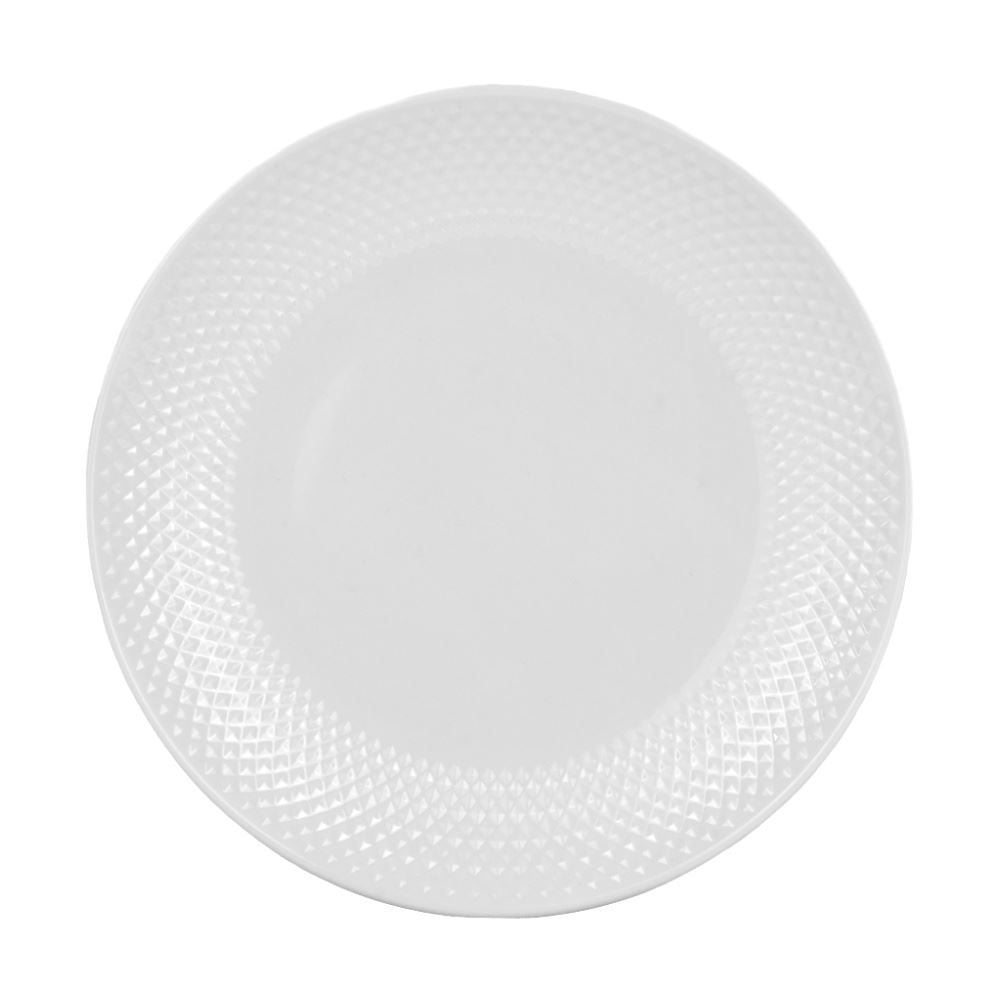 Prato Raso Melamina Diamond Havan Casa 28Cm - Branco