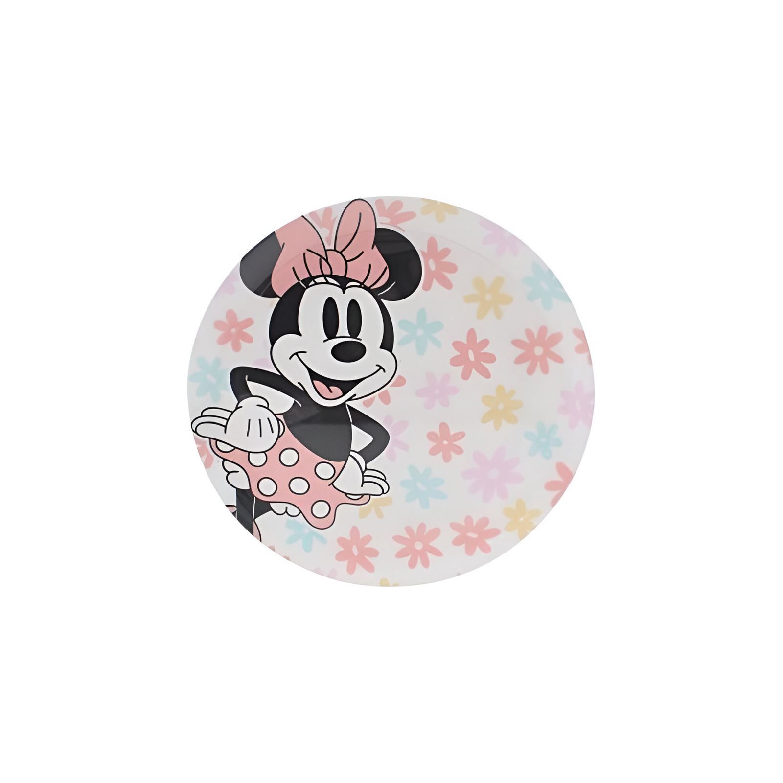 Prato Raso Melamina Disney 20,2Cm - Minnie Flor