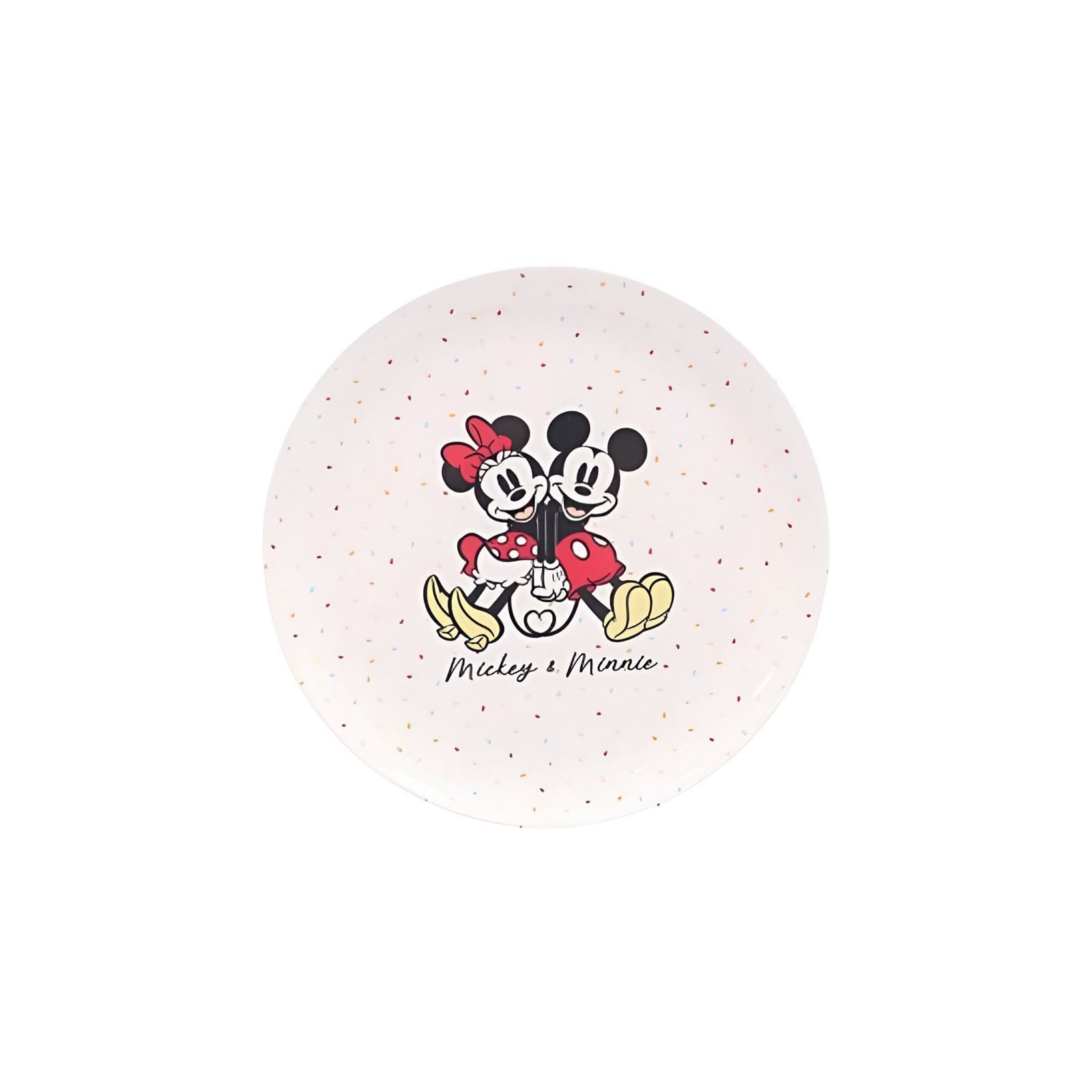Prato Raso Melamina Disney 20,2Cm - Mickey e Minnie